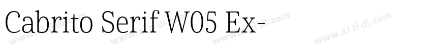 Cabrito Serif W05 Ex字体转换